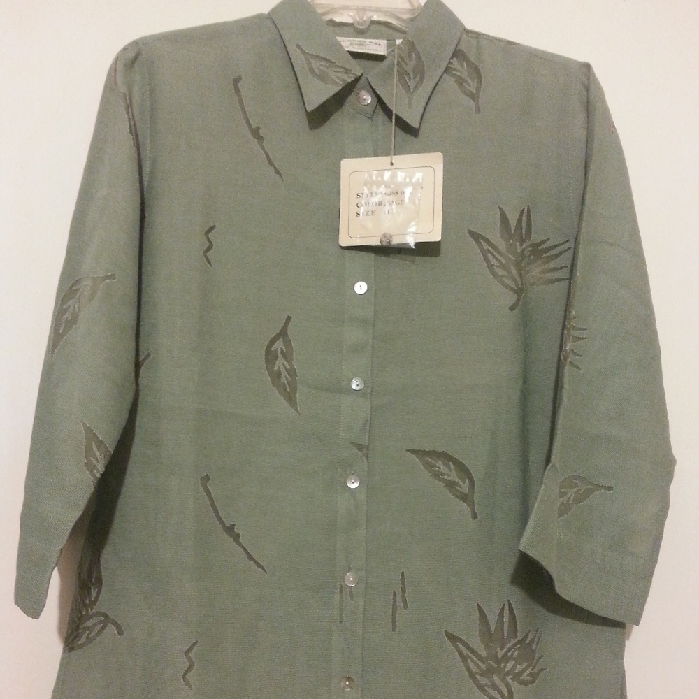 Banana Bay Resort blouse/top/ shirt Fine Wear - Picture 1 of 8
